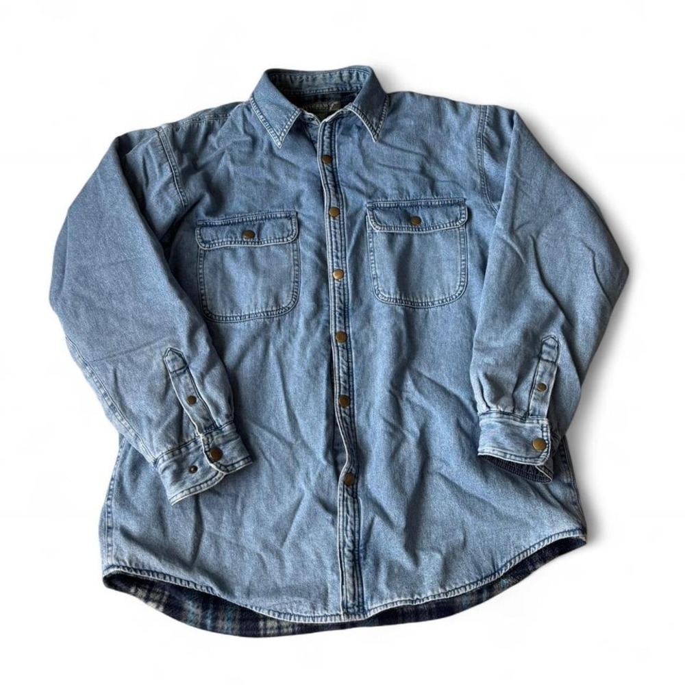 Vintage 90s denim button up shirt jacket